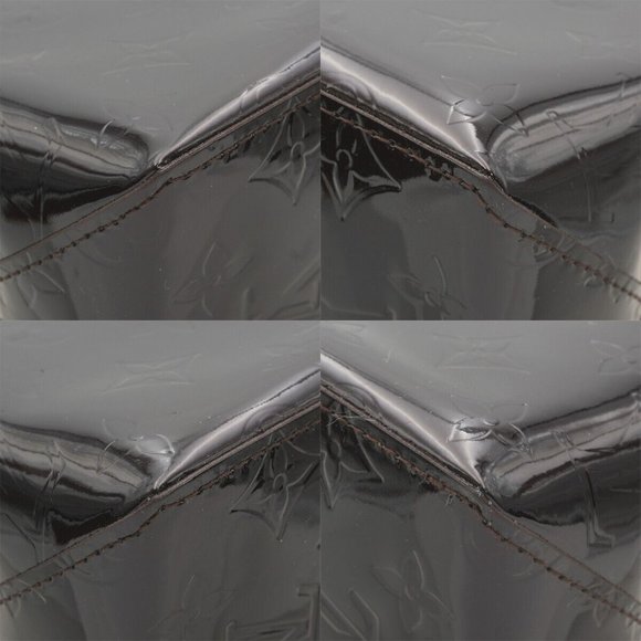 SALE! Vintage Louis Vuitton Houston Black Vernis Leather Logo Shoulder Bag Tote - Picture 5 of 14